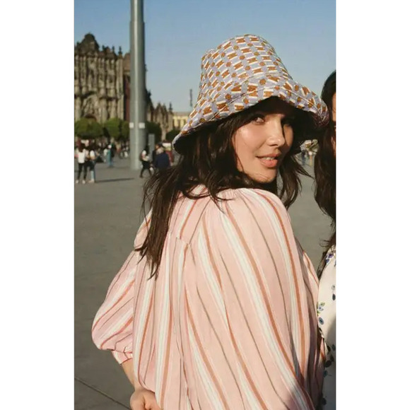 Anthropologie Maeve Brenda Peasant Top Blouse in Pink Stripes, Size XS - Picture 16 of 16